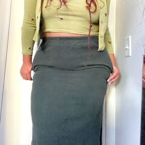 Forest green denim shirt